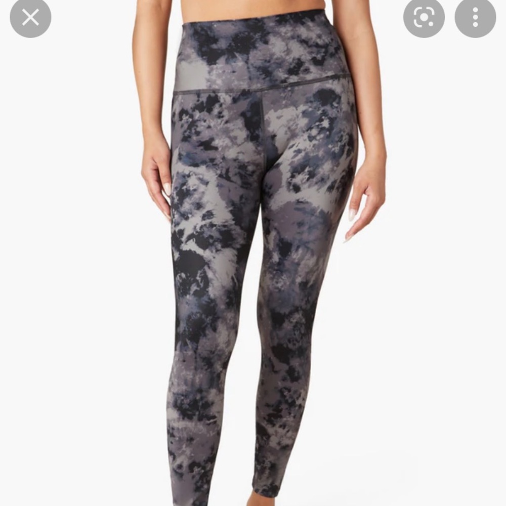 Lux Gray Cosmic High Waisted Midi Legging